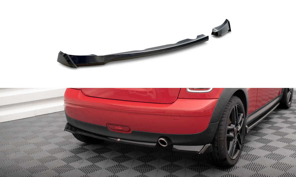 Heck Ansatz Flaps Diffusor passend für Mini One R56 schwarz Hochglanz – Ansicht 2
