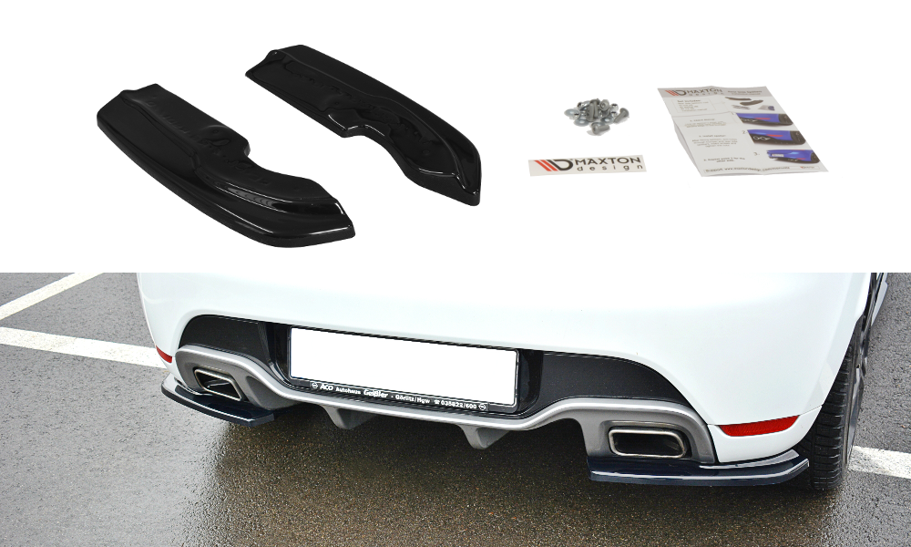 Heck Ansatz Flaps Diffusor passend für Renault Clio RS Mk4 schwarz Hochglanz – Ansicht 2