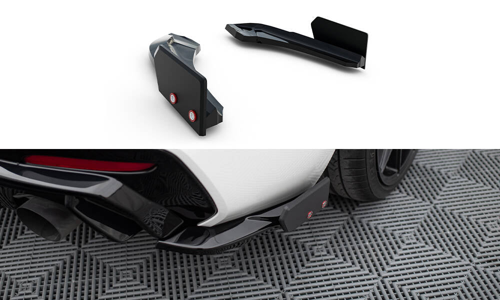 Heck Ansatz Flaps Diffusor V.5 + Flaps passend für (Für heckansatz V.3) BMW 1er M-Paket / M140i F20 Facelift – Ansicht 2