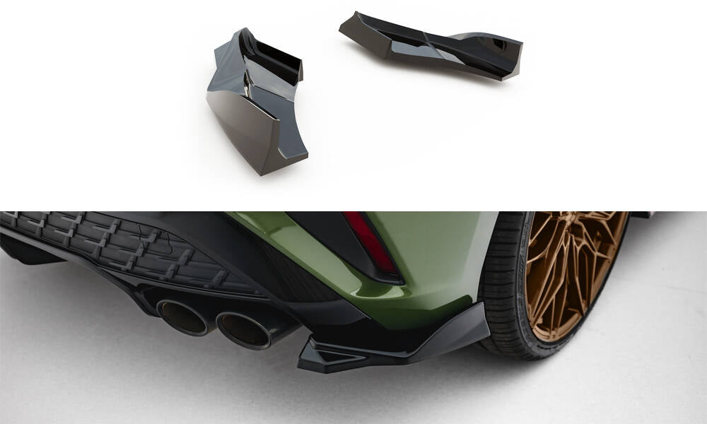 Heck Ansatz Flaps Diffusor V.2 passend für Audi S3 Sportback 8Y Facelift schwarz Hochglanz – Ansicht 2