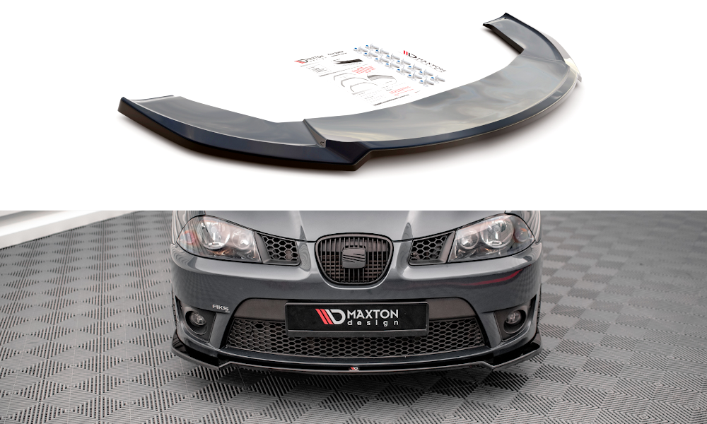 Street+ Spoilerlippe Front Ansatz V.3 passend für Seat Ibiza Cupra Mk3 schwarz Hochglanz – Ansicht 2