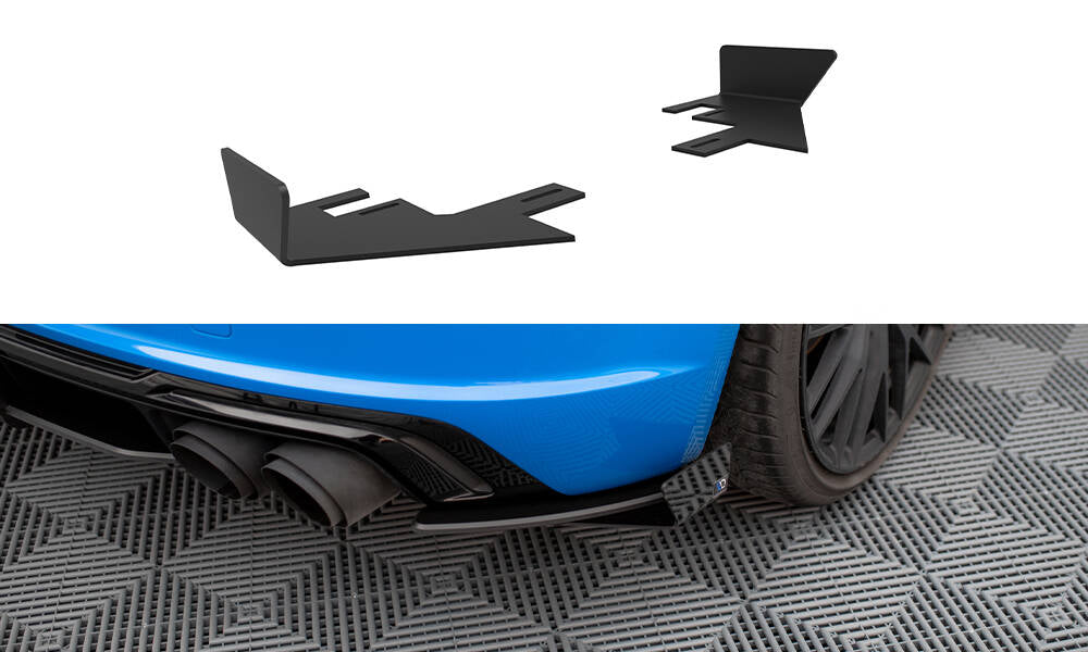Hintere Seiten Flaps passend für Audi TT S 8S Facelift schwarz Hochglanz – Ansicht 2