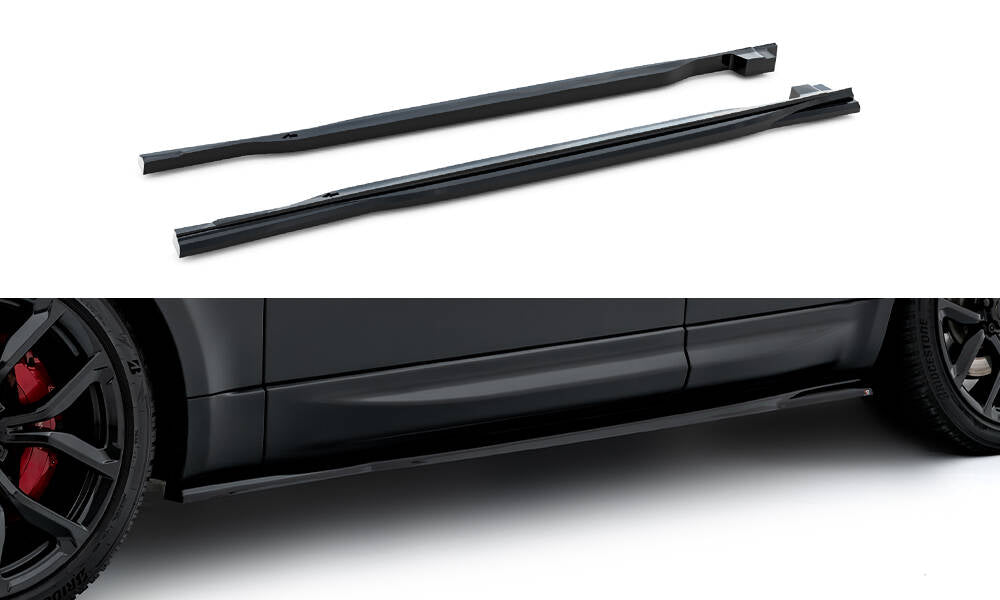Street+ Seitenschweller Leisten passend für Land Rover Range Rover Sport Mk2 Facelift schwarz Hochglanz – Ansicht 2
