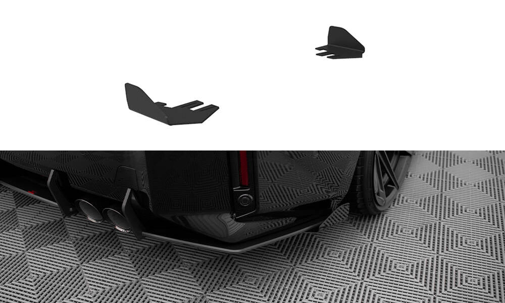 Hintere Seiten Flaps passend für BMW M2 G87 schwarz Hochglanz – Ansicht 2