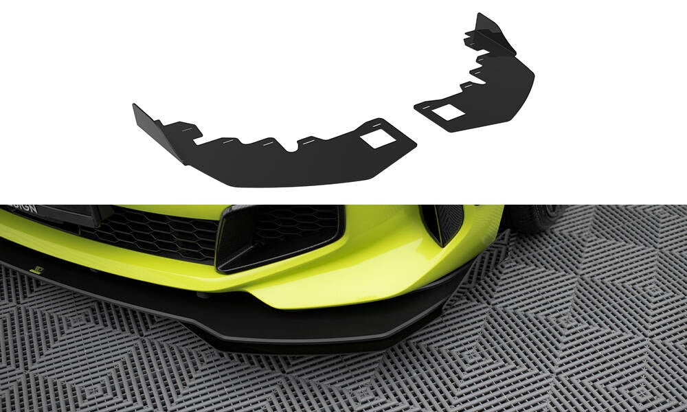 Front Stoßstange Flaps passend für BMW 1er M-Paket / M135i / 128ti F40 schwarz Hochglanz – Ansicht 2