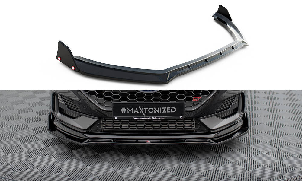 Street+ Spoilerlippe Front Ansatz V.4 + Flaps passend für Ford Fiesta ST / ST-line Mk8 Facelift – Ansicht 2