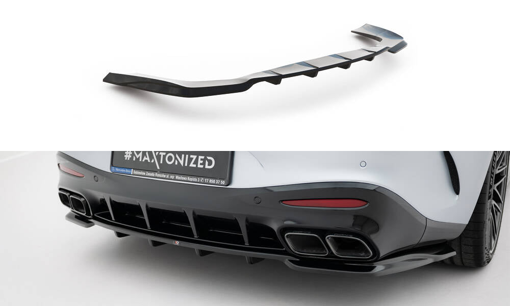Street+ Mittlerer Diffusor RACE passend für V.1 Mercedes-AMG GT 63 / 55 / 63 S E Performance C192 schwarz Hochglanz – Ansicht 2