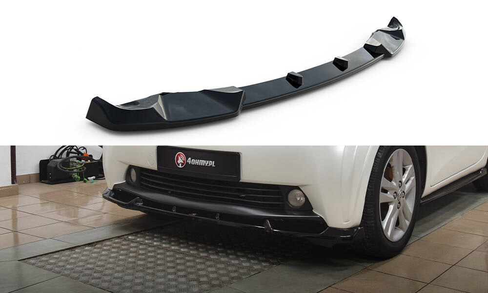 Street+ Spoilerlippe Front Ansatz passend für Toyota IQ schwarz Hochglanz – Ansicht 2