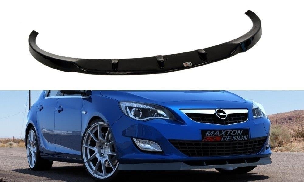 Street+ Spoilerlippe Front Ansatz passend für OPEL ASTRA J (pre-facelift) schwarz Hochglanz – Ansicht 2