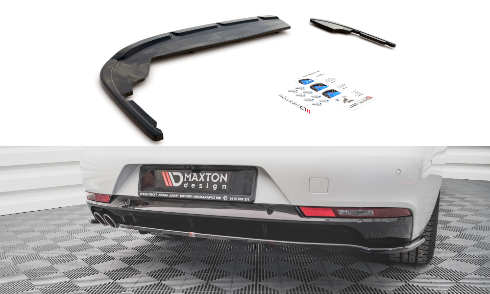 Street+ Mittlerer Diffusor RACE passend für Peugeot 508 Diesel Mk2 schwarz Hochglanz – Ansicht 2