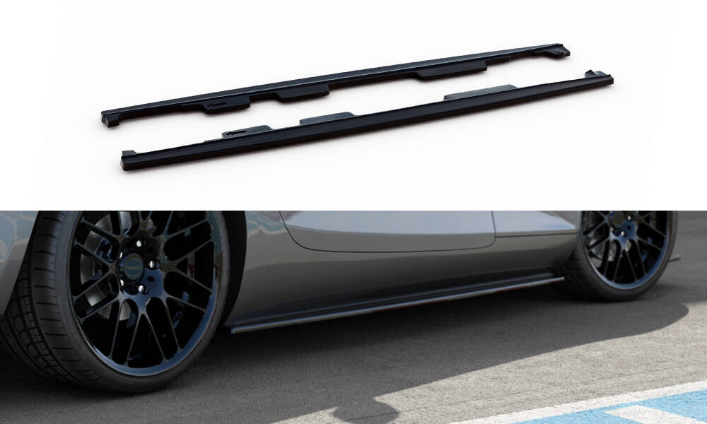 Street+ Seitenschweller Leisten passend für Mercedes-AMG GT / GT S C190 Facelift schwarz Hochglanz – Ansicht 2