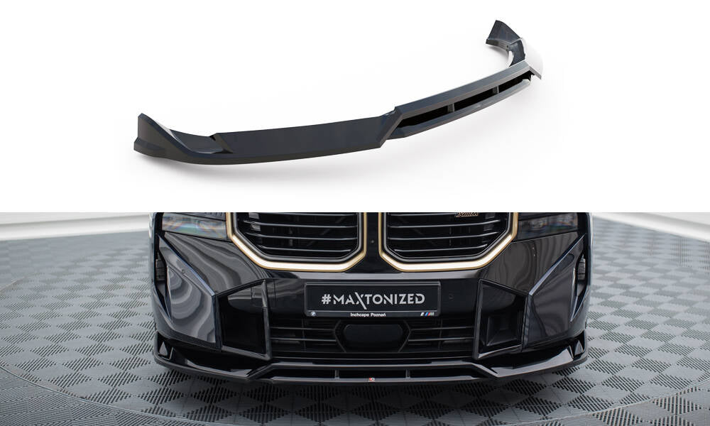 Street+ Spoilerlippe Front Ansatz V.1 passend für BMW XM G09 schwarz Hochglanz – Ansicht 2