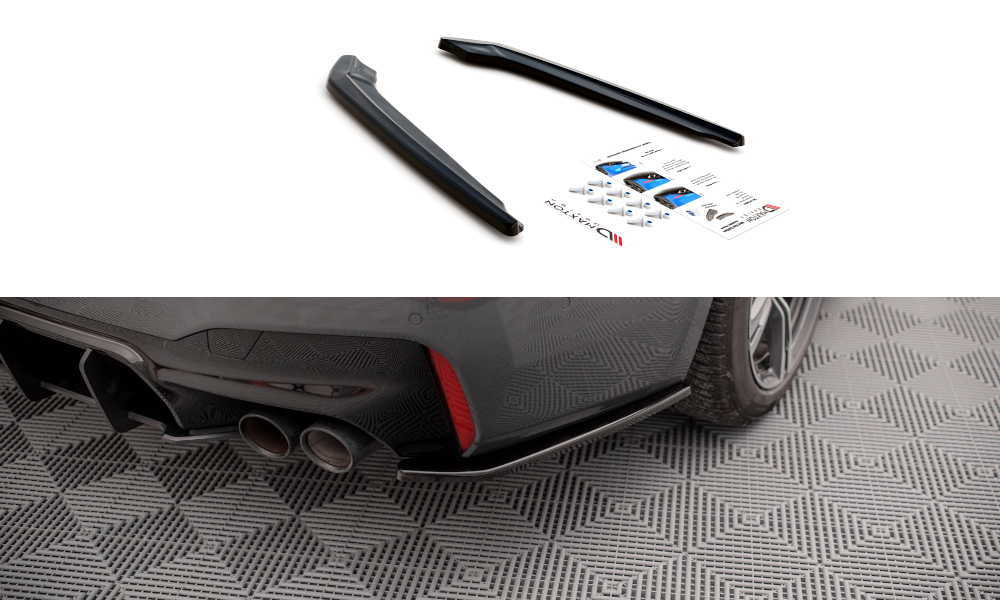 Heck Ansatz Flaps Diffusor V.1 passend für BMW M5 F90 Facelift schwarz Hochglanz – Ansicht 2