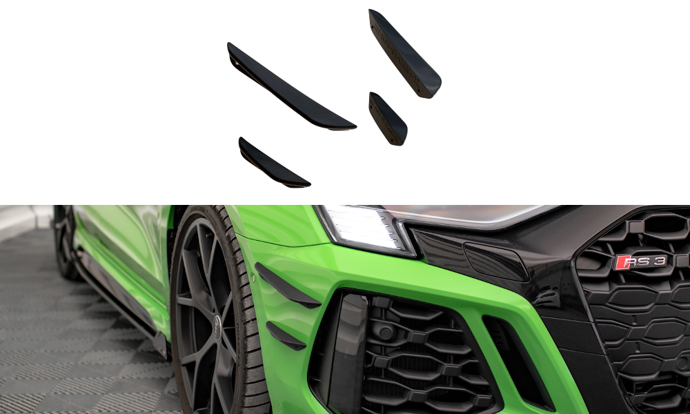 Stoßstangen Flaps Wings vorne Canards passend für Ford Transit Custom MSRT Mk2 – Ansicht 2