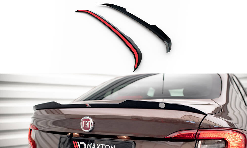 Heckspoiler Lippe Fiat Tipo S Limousine Mk1 schwarz Hochglanz – Ansicht 2