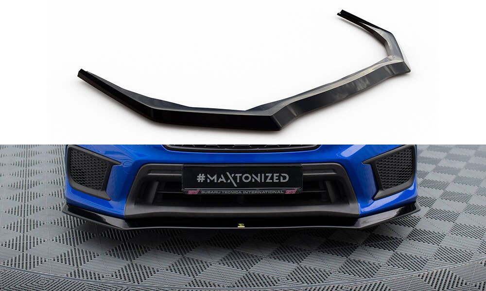 Street+ Spoilerlippe Front Ansatz V.1 passend für Subaru WRX STI Mk1 Facelift schwarz Hochglanz – Ansicht 2