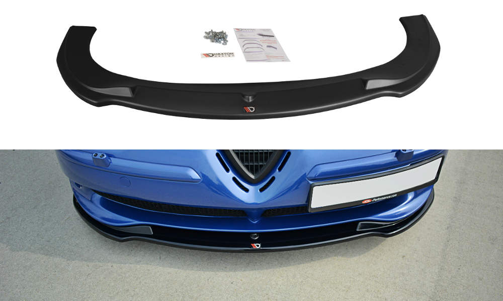 Street+ Spoilerlippe Front Ansatz V.1 passend für ALFA ROMEO 156 GTA  schwarz Hochglanz – Ansicht 2