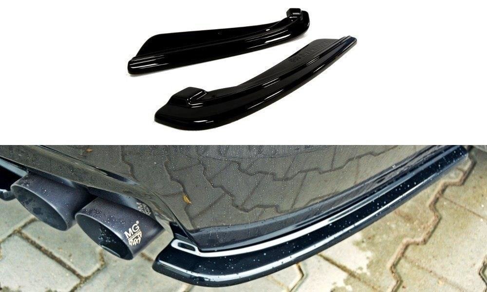 Heck Ansatz Flaps Diffusor passend für BMW 5er M-Paket Limousine /Touring  F10/F11 (mit zwei Doppel Endstücken) schwarz Hochglanz – Ansicht 2