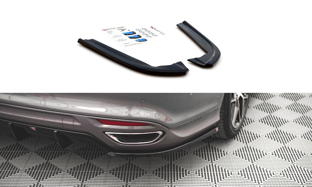 Heck Ansatz Flaps Diffusor V.2 passend für Ford Mondeo ST-Line Mk5 Facelift schwarz Hochglanz – Ansicht 2
