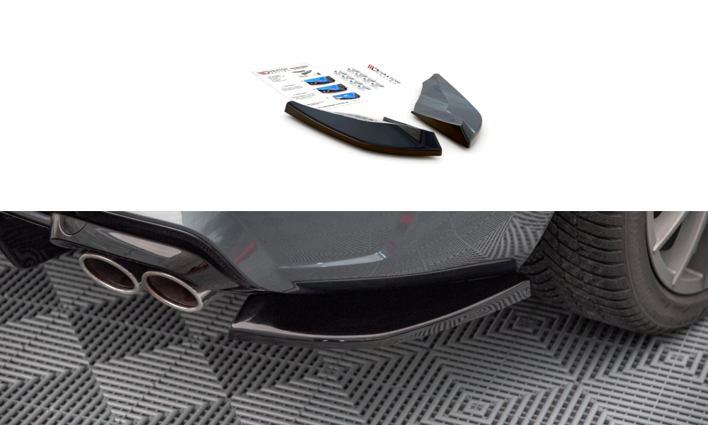 Heck Ansatz Flaps Diffusor passend für Cupra Ateca Mk1 / Mk1 Facelift schwarz Hochglanz – Ansicht 2