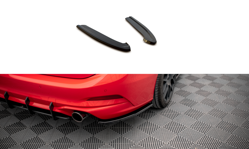 Heck Ansatz Flaps Diffusor V.5 passend für Ford Focus Kombi ST Mk4 schwarz Hochglanz – Ansicht 2