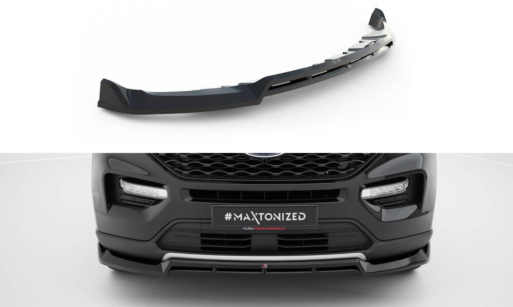 Street+ Spoilerlippe Front Ansatz passend für Ford Explorer XLT Mk6 schwarz Hochglanz – Ansicht 2
