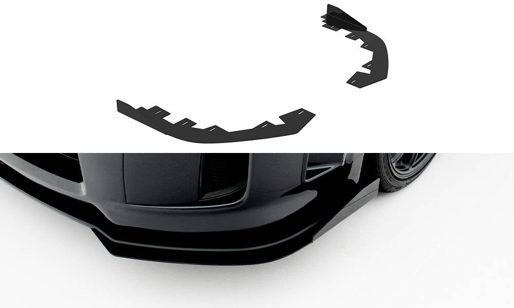 Front Stoßstange Flaps passend für Flaps Subaru Impreza WRX STI Mk3 Facelift schwarz Hochglanz – Ansicht 2