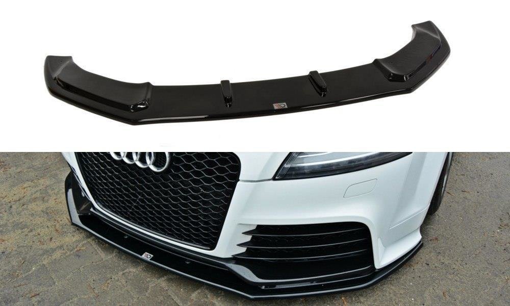 Street+ Spoilerlippe Front Ansatz V.1 passend für Audi TT RS 8J schwarz Hochglanz – Ansicht 2