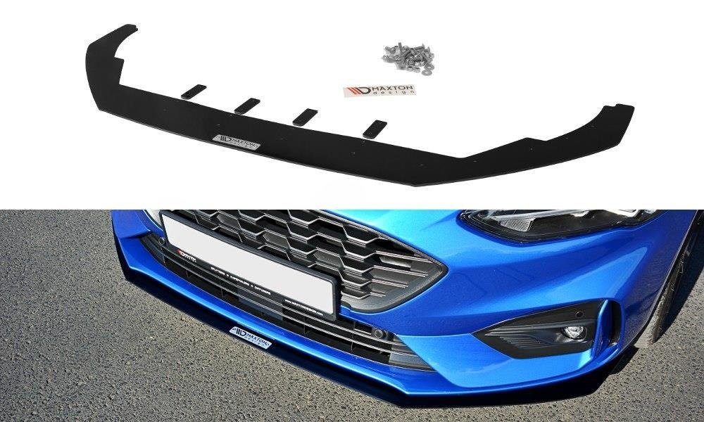 Sport Street+ Spoilerlippe Front Ansatz passend für Ford Focus ST / ST-Line Mk4 schwarz Hochglanz – Ansicht 2