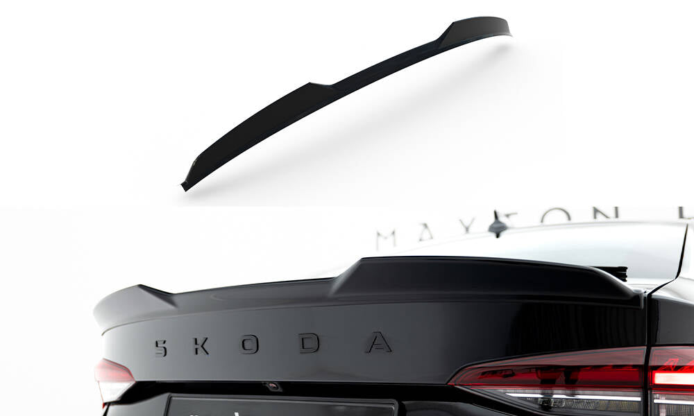 Heckspoiler Lippe 3D Skoda Octavia RS / Sportline / Standard Liftback MK4 / Mk4 Facelift schwarz Hochglanz – Ansicht 2
