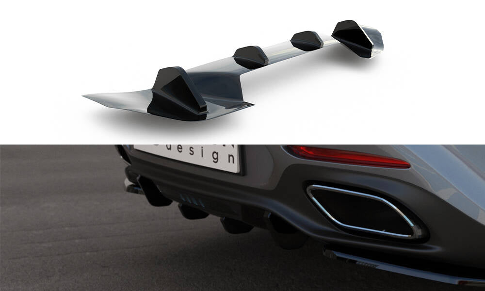 Diffusor Heck Ansatz passend für Mercedes-AMG GT / GT S C190 Facelift schwarz Hochglanz – Ansicht 2
