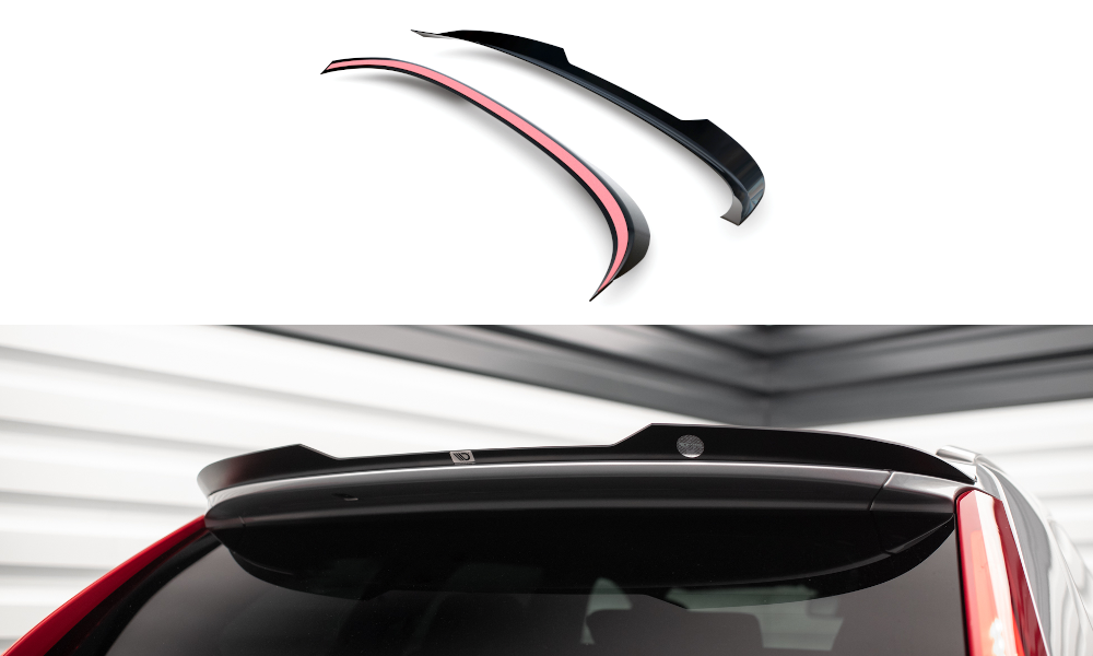 Heckspoiler Lippe Volvo XC60 Mk1 Facelift schwarz Hochglanz – Ansicht 2