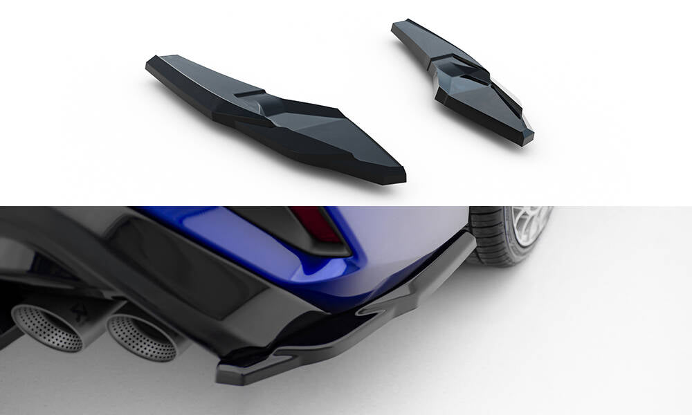 Heck Ansatz Flaps Diffusor V.3 passend für Audi S3 Limousine 8Y Facelift schwarz Hochglanz – Ansicht 2