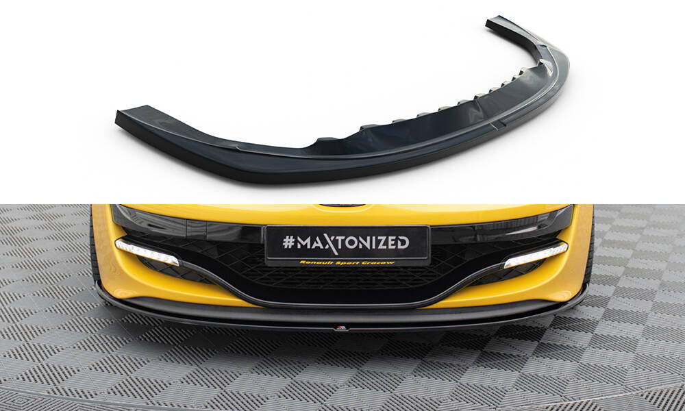 Street+ Spoilerlippe Front Ansatz passend für RENAULT MEGANE 3 RS v.1 schwarz Hochglanz – Ansicht 2