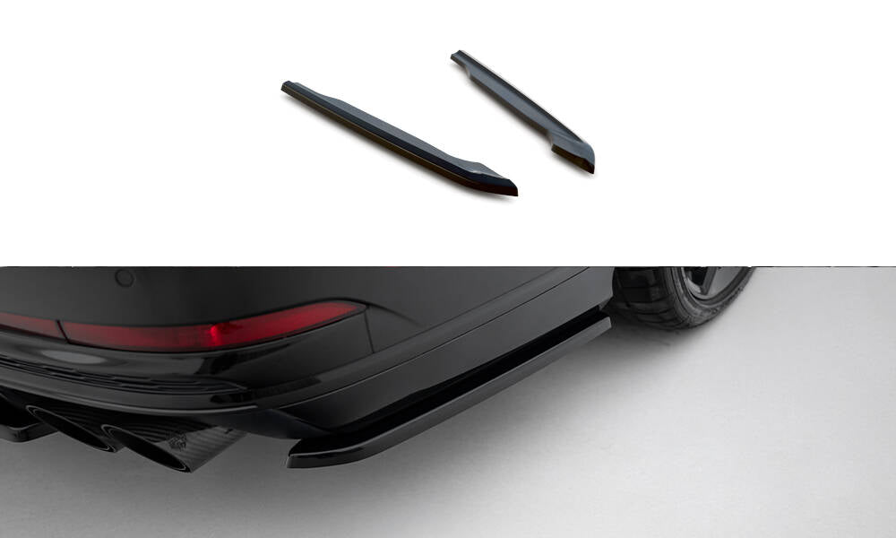 Heck Ansatz Flaps Diffusor passend für Audi S8 D5 schwarz Hochglanz – Ansicht 2