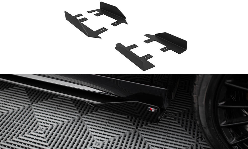 Seitenschweller Flaps passend für Mercedes-AMG A35 W177 Facelift schwarz Hochglanz – Ansicht 2