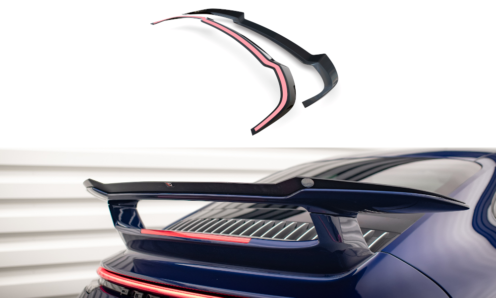 Heckspoiler Lippe Porsche 911 Carrera Aero 992 schwarz Hochglanz – Ansicht 2