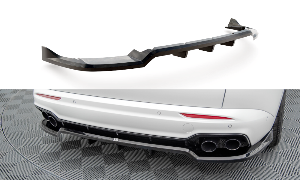 Street+ Mittlerer Diffusor RACE passend für Maserati Grecale GT / Modena Mk1 schwarz Hochglanz – Ansicht 2