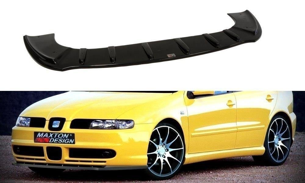 Street+ Spoilerlippe Front Ansatz passend für SEAT LEON MK1 mit Sport Stoßstange schwarz Hochglanz – Ansicht 2