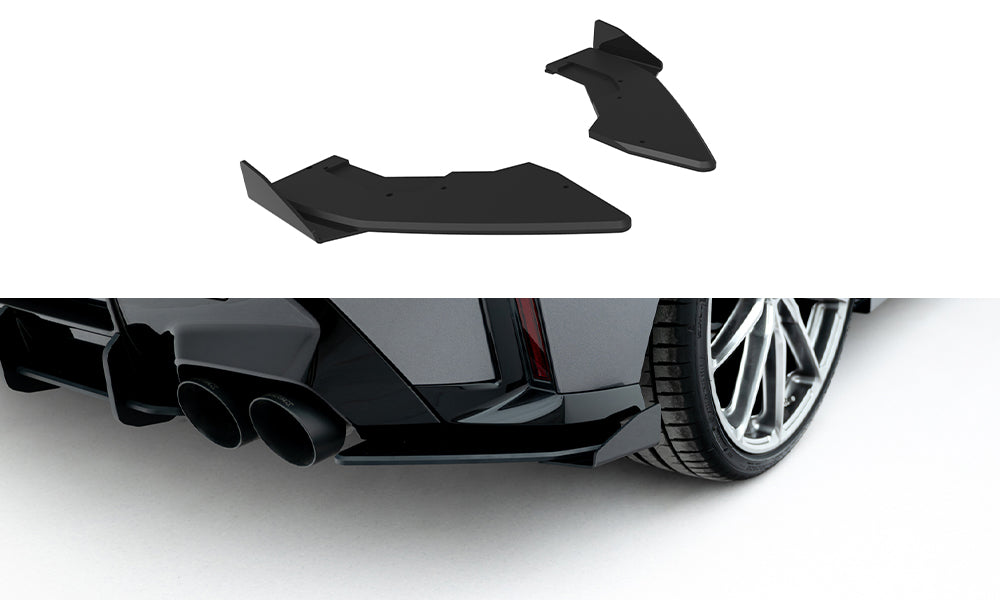 Street Pro Heck Ansatz Flaps Diffusor V.1 + Flaps passend für BMW M135i F70 schwarz Hochglanz – Ansicht 2