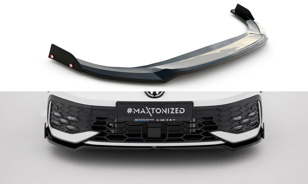 Street+ Spoilerlippe Front Ansatz V.3 + Flaps passend für VW Golf GTI / GTE / R-Line Mk8 Facelift – Ansicht 2