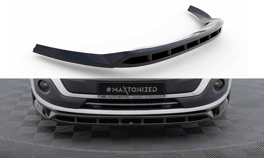 Street+ Spoilerlippe Front Ansatz passend für Ford Transit Custom Mk1 schwarz Hochglanz – Ansicht 2