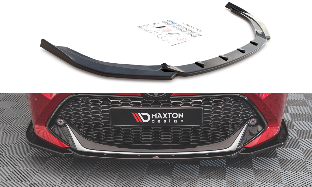 Street+ Spoilerlippe Front Ansatz passend für Toyota Corolla GR Sport XII schwarz Hochglanz – Ansicht 2