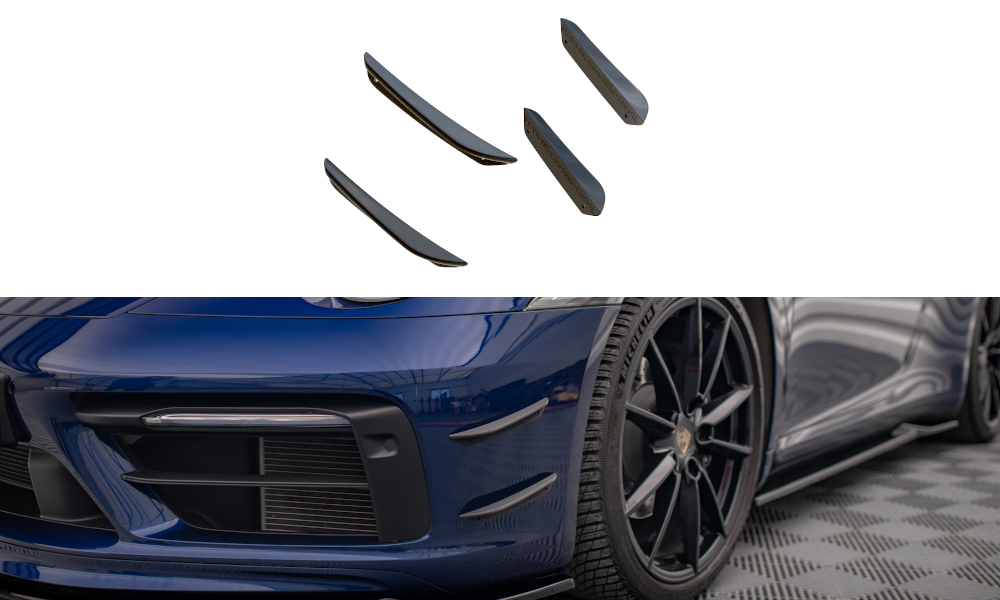 Stoßstangen Flaps Wings vorne Canards passend für Porsche 911 Carrera Aero 992 – Ansicht 2