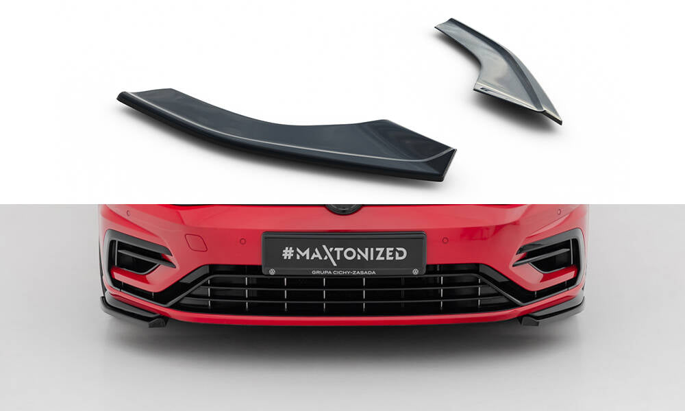 Street+ Spoilerlippe Front Ansatz passend für VW Golf R / R-Line Mk7 Facelift schwarz Hochglanz – Ansicht 2