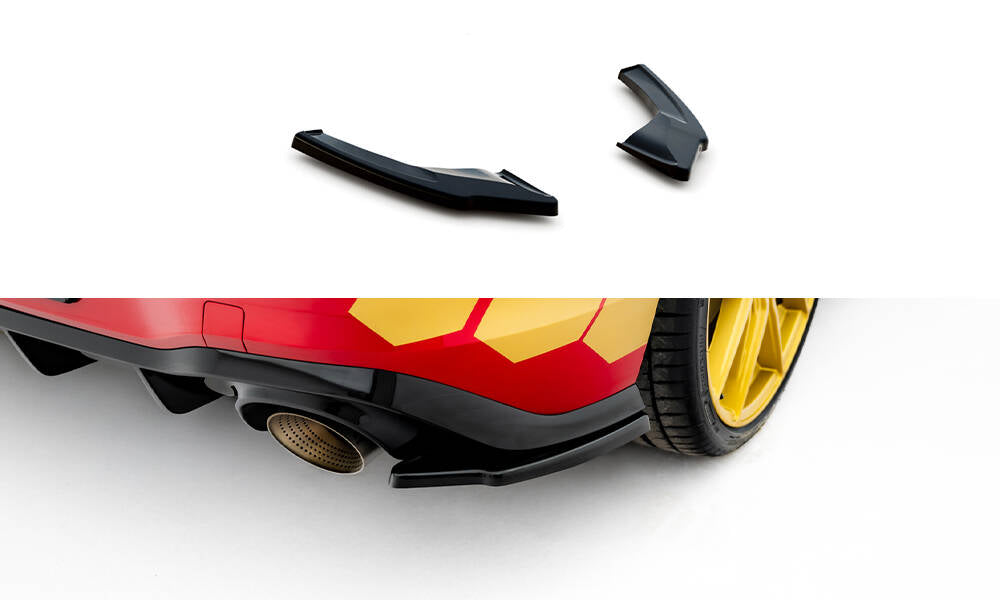 Heck Ansatz Flaps Diffusor V.2 passend für VW Golf GTI Clubsport Mk8 Facelift schwarz Hochglanz – Ansicht 2