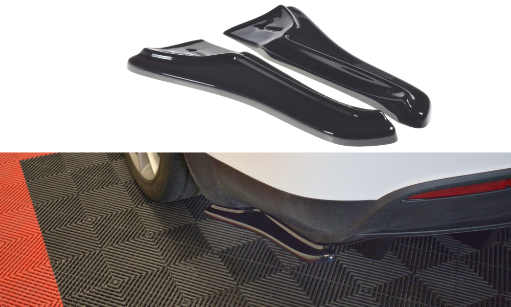 Heck Ansatz Flaps Diffusor V.1 passend für TESLA MODEL X  schwarz Hochglanz – Ansicht 2