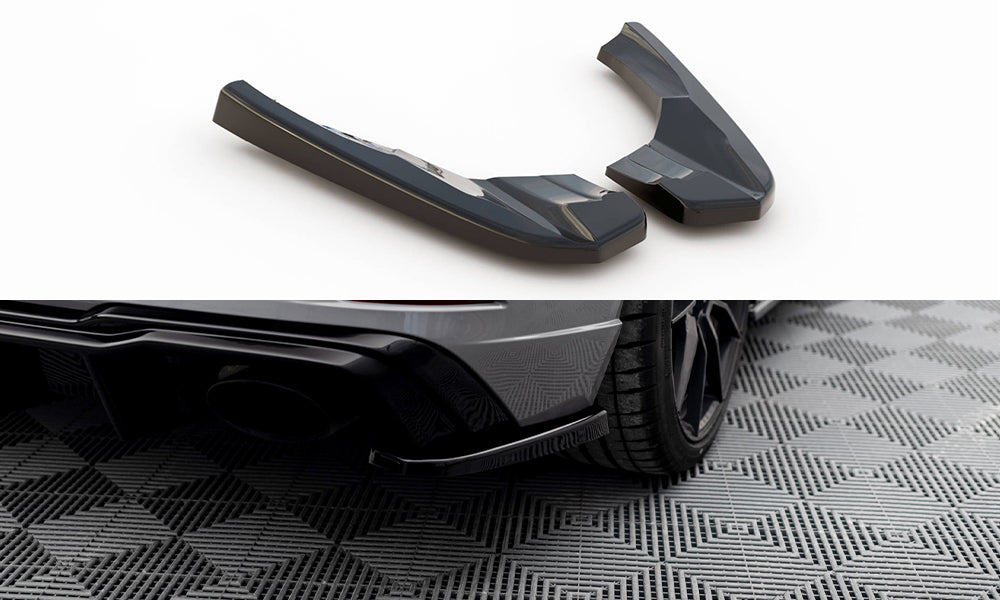Heck Ansatz Flaps Diffusor V.2 passend für Audi RS3 8V Sportback Facelift schwarz Hochglanz – Ansicht 2