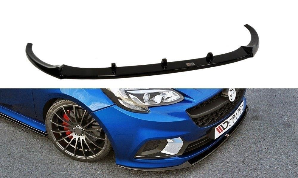 Street+ Spoilerlippe Front Ansatz passend für OPEL CORSA E OPC/VXR NÜRBURG schwarz Hochglanz – Ansicht 2