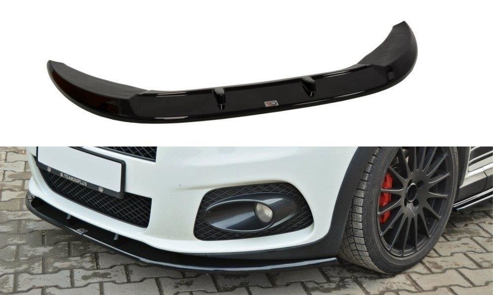 Street+ Spoilerlippe Front Ansatz V.2 passend für FIAT GRANDE PUNTO ABARTH schwarz Hochglanz – Ansicht 2